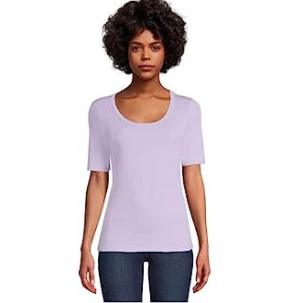 Women's Elbow Length Sleeve T-Shirt Regular, Lilac
